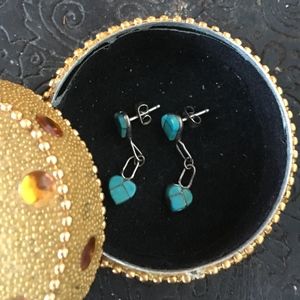 South Dakota Turquoise & Silver Stud Earrings